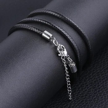 5 ks 55 cm dlhé 3.0 mm kožené kábel náhrdelník reťazca diy šperky, takže príslušenstvo