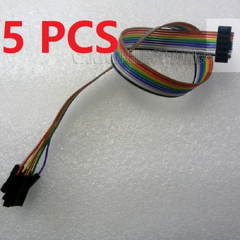 5 Ks Pre JTAG IDC ISP Drôt 2*5 až 10*1 Pin Kábel FC-10P 2.54 mm Pre Saleae Logika Analyzer
