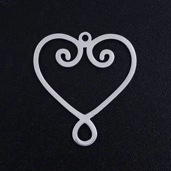 5 ks/veľa Krásnych Srdce Nehrdzavejúcej Ocele DIY Šperky Konektor Charms Veľkoobchod Šperkov Dodávky