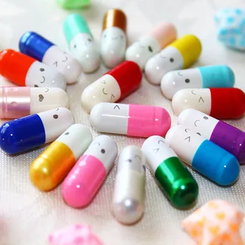 50Pcs Láska Pilulku Jasné Želanie Fľaša Správa Vo Fľaši Správu Kapsule List Roztomilý Láska Pol Farba Pill