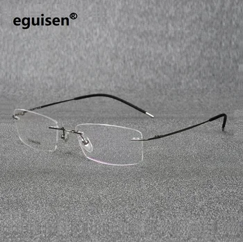 52-18-140 ultra čistého titánu, obdĺžnikové námestie, bez obrúčok okuliare rám pre mužov a ženy vybavené krátkozrakosť predstavenie frame6210