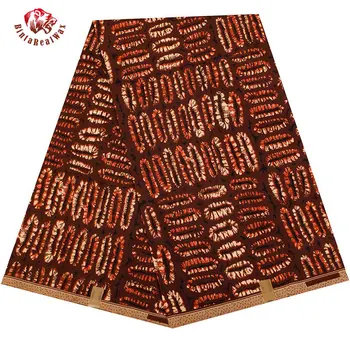 6 Metrov Kávy Pozadí Ankara Textílie BintaRealWax Polyester Vysokej Kvality Materiálu Afriky Textílie na spoločenské Šaty FP6397