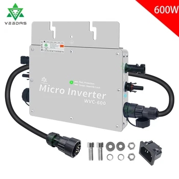 600W IP65 MPPT Microinverter Slnečnej Sústavy Kravatu Invertor Micro Inversor Solárne 30V 36V DC 110V 230V AC pre 2*300W FV Panel