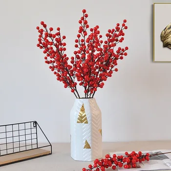 70/94 cm Umelý Kvet Berry Kytice Skutočný Dotyk Luxusu Domov Vianočné Dekoratívne Kvety Obývacia Izba Deco Flores Falošné Rastlín