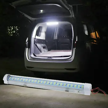 72LED 12-80V Auto Čítanie LED Noc Pásy Svetlo vnútorné Svetlo Stropné svetlo s On/Off vypínač pre Van Nákladných vozidiel Truck Camper Čln