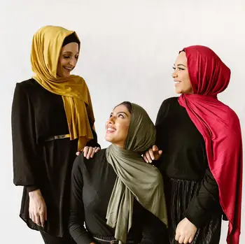 75*175 Cm Jersey Hidžáb Šatka pre Ženy Foulard Islamskej Šály Soild Modálne Islamská Šatka Eid Moslimských Turban pre Veľkoobchod