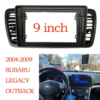 9 Palcový 2 Din Auto Stereo Rádio Fascia Dash Prehrávač DVD Adaptér Rámu Panel Na Ľavej volantom Subaru Legacy Outback 2004-2009