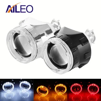 AILEO 2x 2.5 palcový Led Angel eyes, Bi-xenónové Projektor objektív Jazdy DRL Svetlo H4 H7 H11 Auto Retrofit Styling Použitie H1 svetla Univerzálny