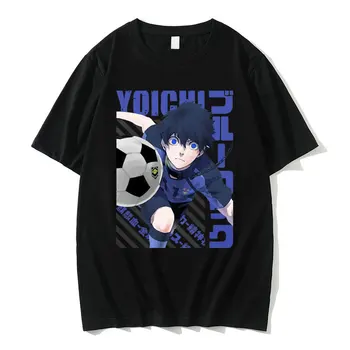 Anime Blue Lock Isagi Yoichi Grafické Tričko Muži Ženy Futbal Chlapci T-shirt pre Mužov Cool Tee Tričko Streetwear Unisex Voľné Tričko