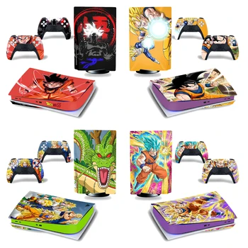 Anime Goku Broly PS5 Disk Edition Pokožky Nálepky Kotúča, pre PlayStation 5 Konzoly a 2 Radiče PS5 Disk Pokožky Nálepky Vinyl
