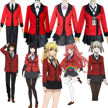 Anime Kakegurui Cosplay Kostým Jabami Yumeko Cosplay Kostým Japonská High School Jednotné Dievčatá Oblečenie Žien, Kostýmy, PAROCHNE