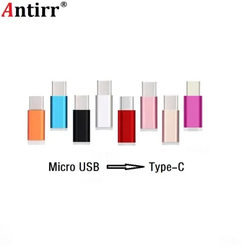 Antirr Micro USB Typu C, USB nabíjací Kábel Adaptéra Konvertor Pre Huawei Mate9 P9 P10 LG G5/G6 Samsung S8 Plus ZUK Z2 Nabíjačky