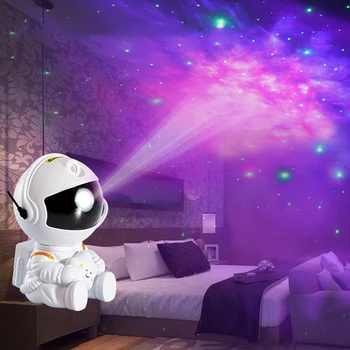 Astronaut Galaxy Hviezdy Projektor Lampy, Nočné Osvetlenie, LED Spaceman Hviezdne Nebo Nočného Tvorivého Stolové Lampy Domov Spálňa Decor