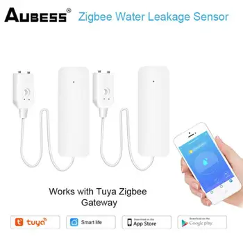 Aubess Tuya Zigbee Vody Snímač Úniku Vody Detektor Úniku Smartlife APP Oznámenia, Upozornenia,Vody Potopy Úniku Alarm Home Security