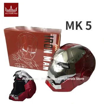 AUTOKING MK5 Iron Man Prilba Nositeľné MARK5 anglický Hlasové Ovládanie Elektronické Otvárania a Zatvárania halloween zdobiť cosplay
