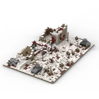 Autorizovaný 1539Pcs DIY Montáž stavebnicových MOC Vojenskej Scéne Battlefield Model Kit (Navrhnutý Mini, Vlastné Set)