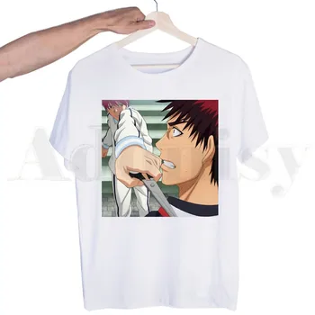 Basketbal Hot Japonský Kuroko No Kôš Anime T-shirt pre Mužov, Krátky Rukáv Mužov Topy T Shirt pre Mužov Biele Tričko Ženy Tees