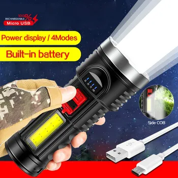 Baterky Silné Svetlo Nabíjateľná KLASU Bočné Svetlo Floodlight, Ultra-Svetlý Prenosný Multifunkčný Led Long-Range Lampa