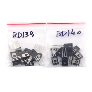 BD139 + BD140 Každý 5 ks Tranzistor NA-126 NPN PNP 80V 1,5 A TO126 Kremíka Triode Tranzistor