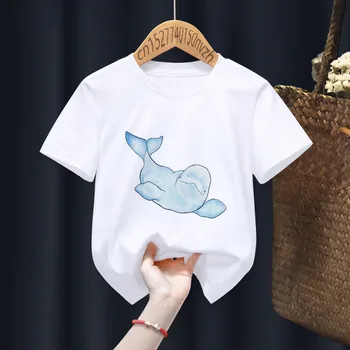 Beluga Funny Boy Girl T-shirts Dieťa Detí Anime Darček predstavujú Malé Dieťa Harajuku Oblečenie,Drop Ship