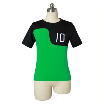 Ben T Shirt 10 Kostým Ben 10 Cosplay Kostým Reštarte Zelený Čaj T-Shirt Lete Bavlna Zelené Tričko Krátky Rukáv