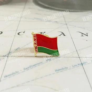 Bieloruská Štátna Vlajka Crystal Epoxidové Kovové Smalt Odznak Brošňa Zber Upomienkové Darčeky Preklopke Kolíky Príslušenstvo Size1.6*1.9 cm