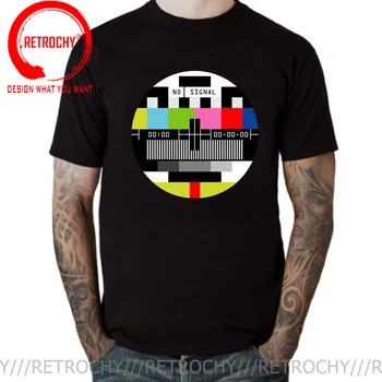 Big Bang Theory Test TV Bez Signálu T shirt Hip Hop Štýl Topy Tee Televízie T-shirt Novinka Geek Sheldon Cooper T Shirt