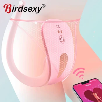 Bluetooth Motýľ Nositeľné Dildo Vibrátor pre Ženy Bezdrôtové APLIKÁCIE, Diaľkové Ovládanie Vibračné Nohavičky Sexuálne hračky pre Pár Sex Shop