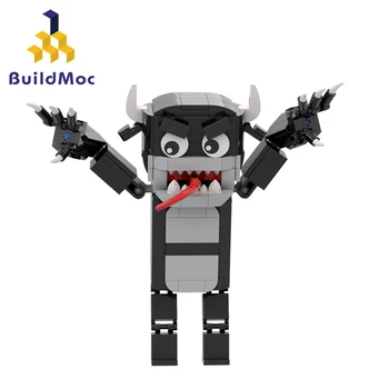 BuildMoc Rainbow Čiernej Monster Dobytka Stavebné Bloky Nastaviť Krava Brickheadz Postavy Cartoon Nápad, Hračky Pre Deti Narodeninám