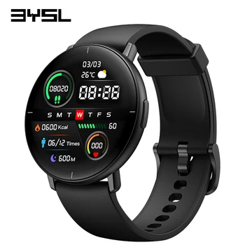 BYSL Šport Smartwatch Bluetooth Vodotesný IP68 AMOLED HD Displej Muži Ženy Hodinky Elektronické 9.8 mm Ultra Tenký Smart Hodinky