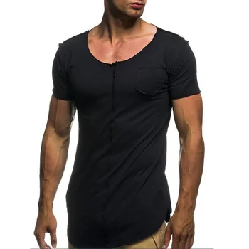 C1549-Letné nové pánske T-shirts farbou slim trend bežné krátke rukávy móda