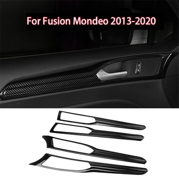 Carbon Fiber Interiérové Dvere, Rukoväť, Panel Pásy Rám, Kryt Výbava pre Ford Fusion Mondeo 2013-2020 Dekor Príslušenstvo