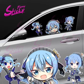 Chlpaté Lístky Suisei Anime Auto Nálepky Odtlačkový Mini Cooper Vtuber Auto Príslušenstvo Nárazníka Prilba Kufra Mazda Nálepky