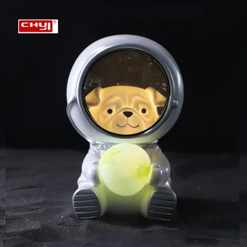 CHUYI Astronaut LED Nočné Svetlo Málo Zvierat v skafander Dizajn Roztomilý Kreslený Lampa pre Spálne Deti, Dievčatá Darček
