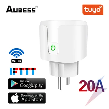 Corui Smart Smart Plug 20A EÚ WIFI Diaľkové Zásuvky Bezdrôtová Časovač Hlasové Ovládanie Inteligentných Domov ohňovzdorná Smart Zásuvky