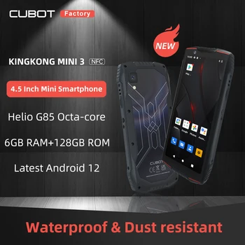 Cubot KingKong MINI 3, 4.5 palcový Mini Smartphone, Heliograf G85 Octa-Core, 6GB+128GB, Dual SIM,NFC, Nepremokavé Robustný Telefón