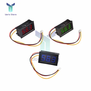 DC 0-100V 0.56 Palcový LED Digitálny Voltmeter 3-Wire Napätie Meter Tester Detektor Červená/Zelená/Modrá Displej