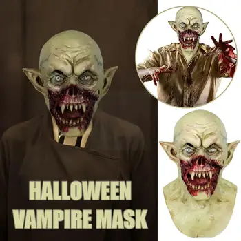 Desivé Bat Masky Latex Horor Zelená Diabol, Plný Halloween Dospelých Rekvizity Teroru Strany Výstroj Kryt M4d0
