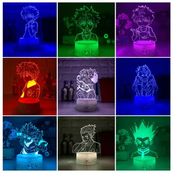 Deti Nočné Svetlo Darček Led Dotykový Snímač Farebné Spálňa Nočného Anime Hunter X Hunter Dekor Light Cool 3d Lampa Hisoka Gadgets