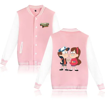Disney Gravitácie Padá Varsity Baseball Jacket Muži Ženy Hip Hop Harajuku Bundy Streetwear Deti Chlapci Dievčatá Voľné College Coats