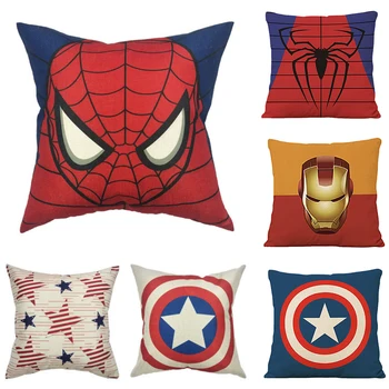 Disney, Marvel kawaii akcie obliečka na vankúš Hračka spiderman Kapitán Amerika, Thor iron Man zvierat obrázok bábika vankúš hračky dieťa darček