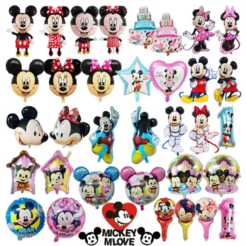 Disney Mickey Minnie hliníková fólia balón dieťa prvé narodeniny cartoon Mickey Mouse Balón Party Dekorácie