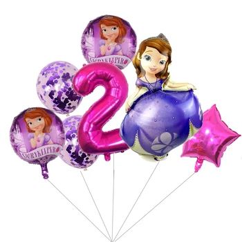 Disney princeznej sophia strany balónová výzdoba príliš latexový balón dievča narodeninovej párty darček sprchovací hračka svete dekorácie