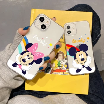 Disney Roztomilý Mickey Mouse puzdro Pre iPhone 14 Pro Max Pre 13 12 11 Pro Max 12 13 Mini X XR XS Max SE 6 7 8 Plus Telefón Prípade Coque