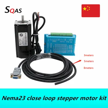 Doprava zadarmo Nema23 zatvorte slučku stepper motor auta 57HS76 2Nm/57HS112 3Nm DC motor+HBS57 ovládač+encoder kábel pre linear actuator