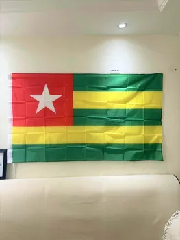 Doprava zadarmo Togo Vlajka 90X150cm Polyester UV Odolné voči blednutiu-Togskou Republiky štátne Vlajky Vnútorné Vonkajšie Dekorácie