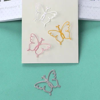 DUOFEN REZANIE KOVOV ZOMRIE motýľ linka pre DIY papercraft projekty Zápisník Papier Album