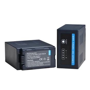 DuraPro 7800mAh CGA-D54 D54S Batérii s LED Indikátory pre Panasonic AG-AC8PJ AG-AC90A AG-HPX250 HC-X1000 AG-HPX255