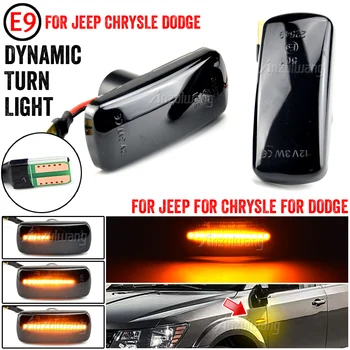 Dynamické Led Strane Značky Jeep patriot kompasu Otáčajte Signálneho Svetla na Chrysler 300C LED Blikajúce Opakovač pre dodge Avenger