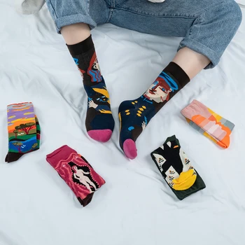 Dámske Ponožky Japonský Bavlna Farebné Karikatúra Roztomilý Zábavné Kawaii Ponožky Módne Harajuku Ulici Posádky Ponožky pre Dievča Vianočný Darček
